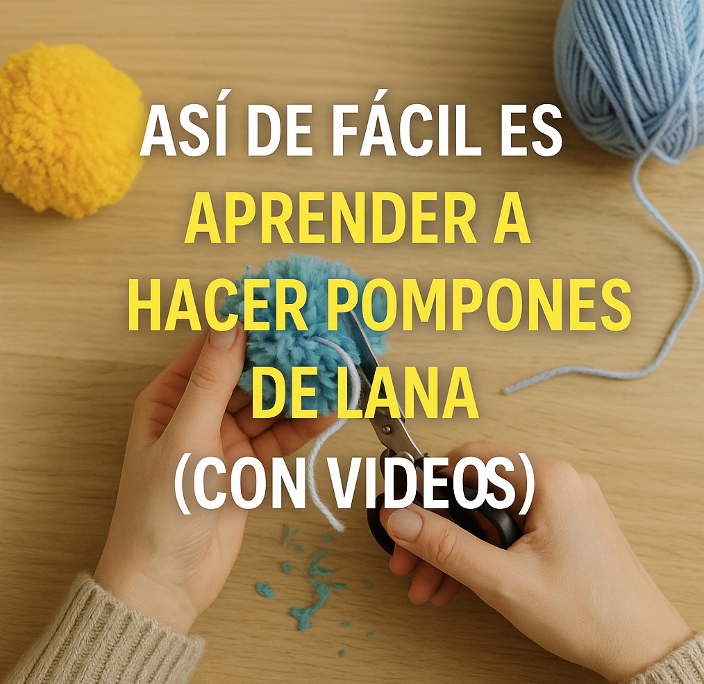 como hacer pompones de lana