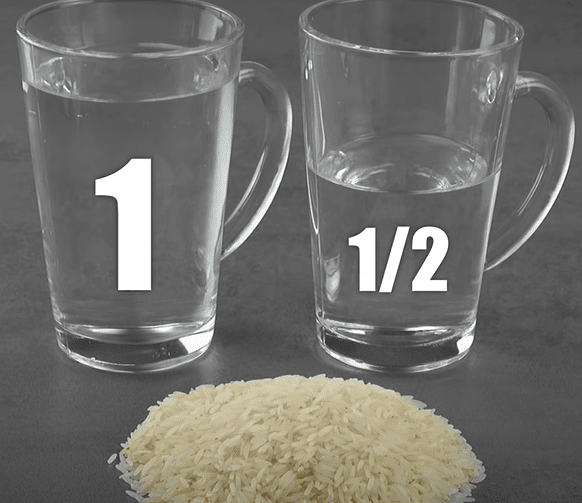 medida de agua para arroz blanco largo. así de fácil es cocer arroz blanco perfecto.