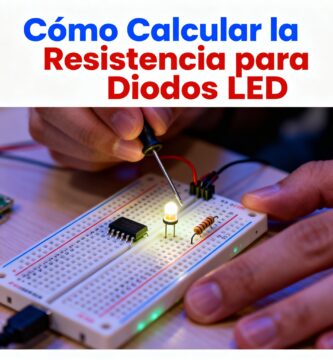 Persona montando circuito impreso con LED y resistencia - Cómo calcular resistencia para LED