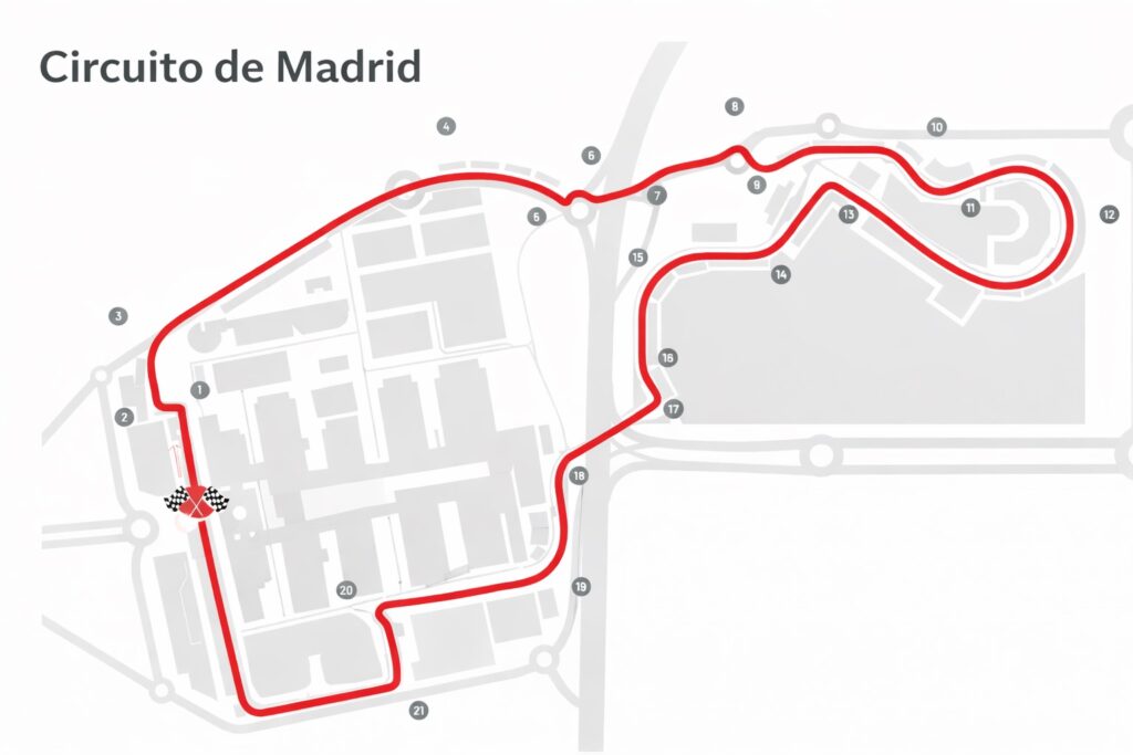 Trazado circuito de Madring