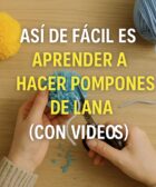 como hacer pompones de lana