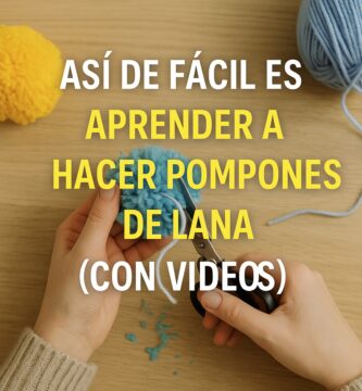 como hacer pompones de lana