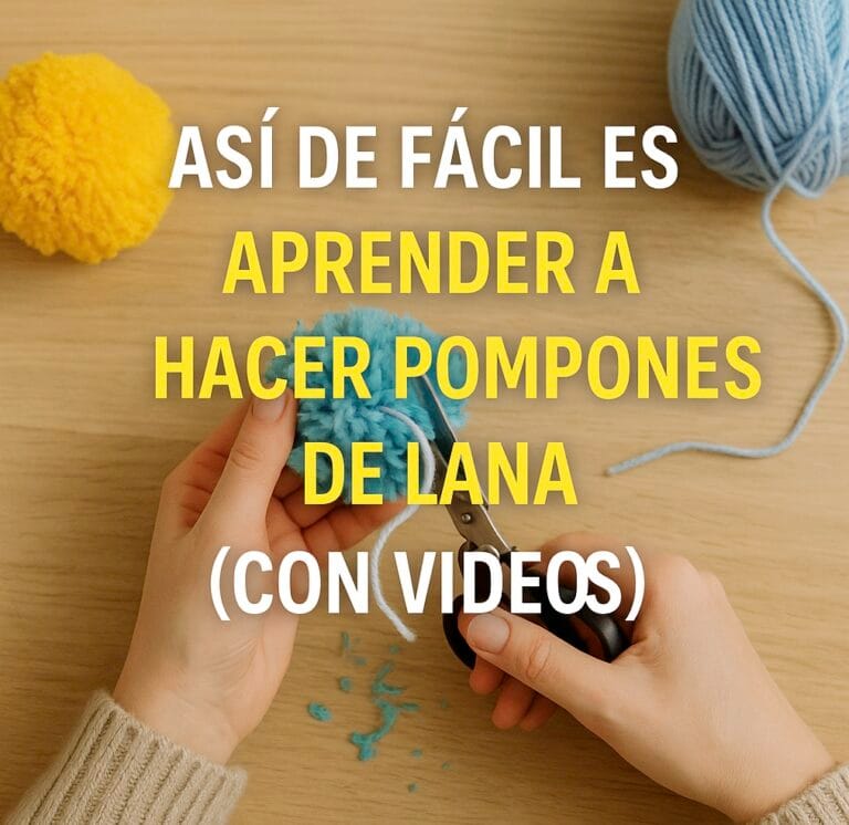 como hacer pompones de lana