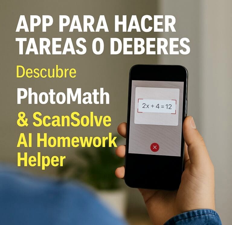 App para Hacer Tareas o Deberes: Descubre PhotoMath y ScanSolve AI Homework Helper
