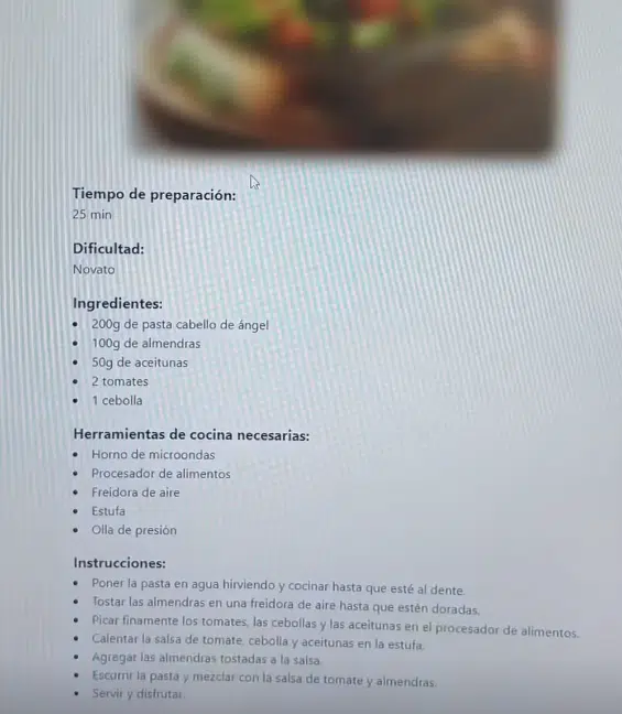 qué puedo hacer de comer ahora