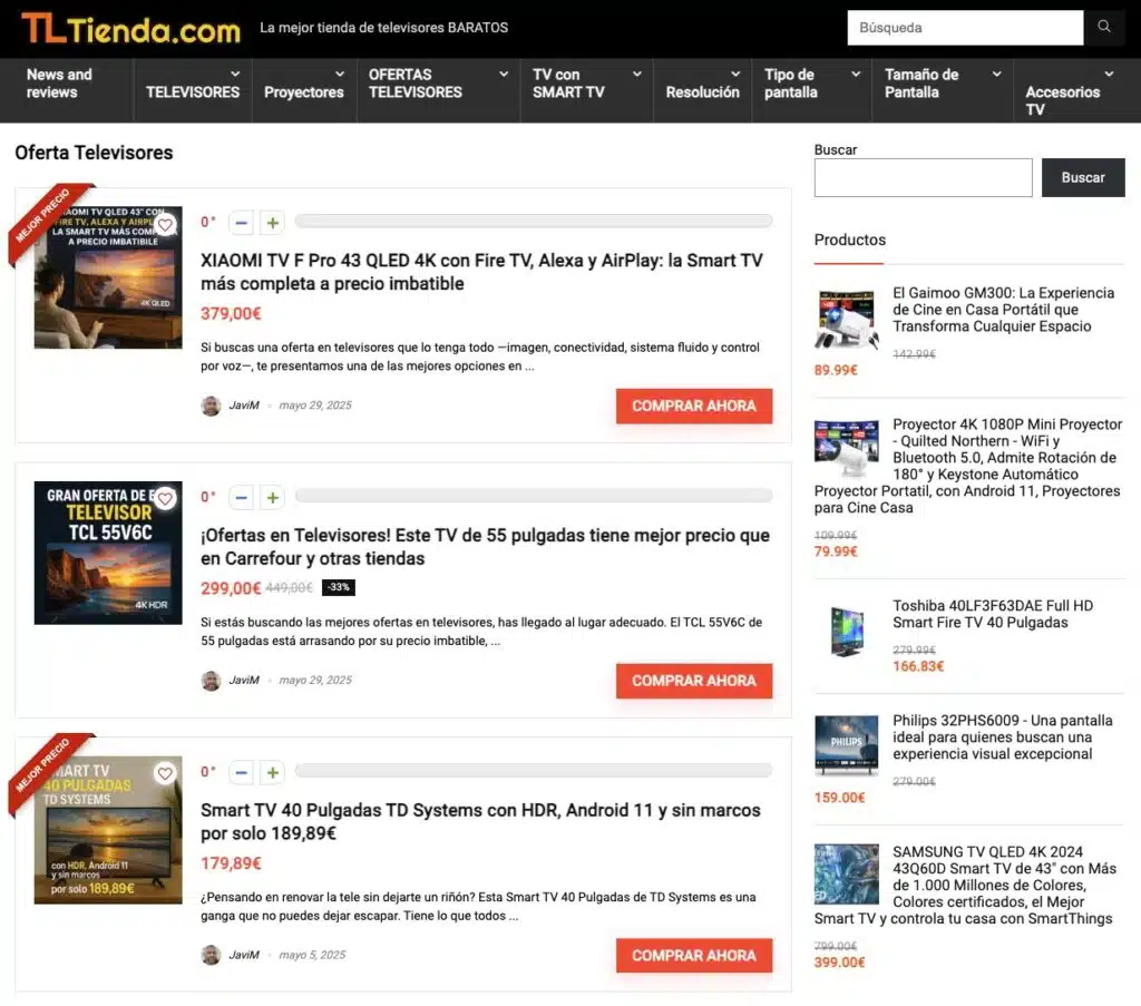 oferta en televisores tltienda.com