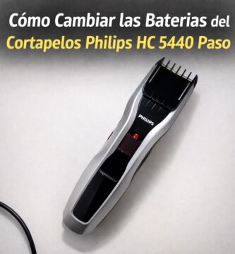 cambiar baterías cortapelos philips hc 5440