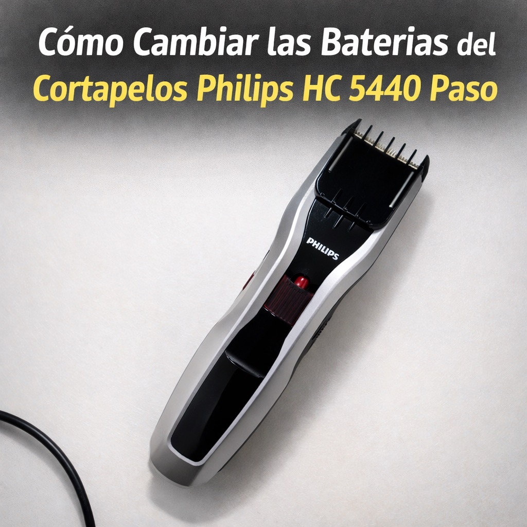 Cómo Cambiar las Baterías del Cortapelos Philips HC 5440 Paso a Paso