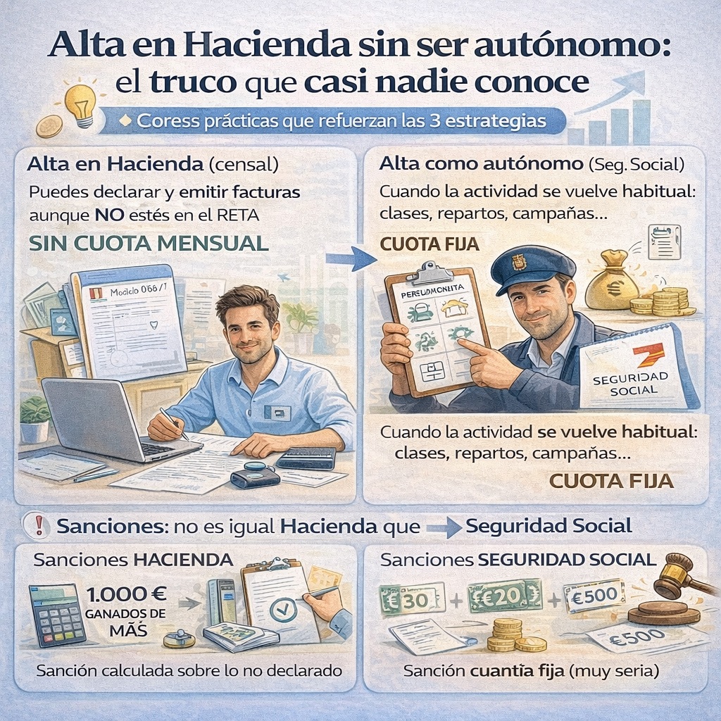 Alta en Hacienda sin ser autónomo