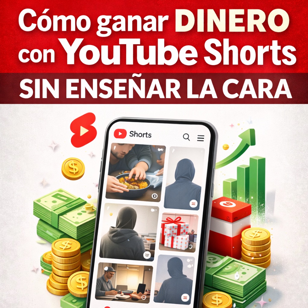 Cómo ganar dinero con YouTube Shorts sin enseñar la cara