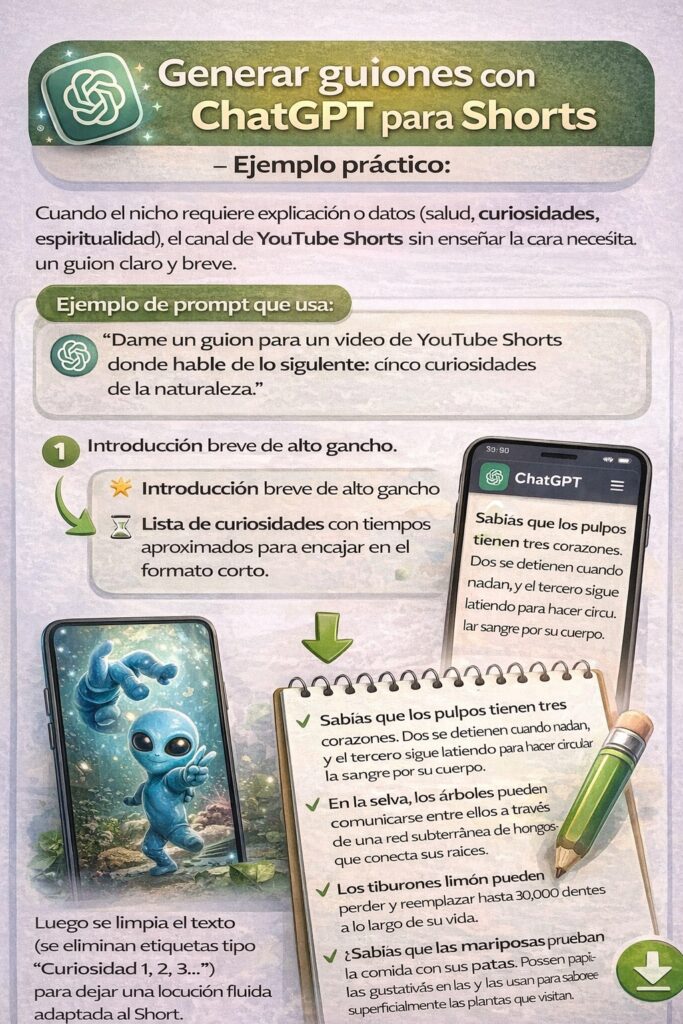 Generar guiones con ChatGPT para Shorts