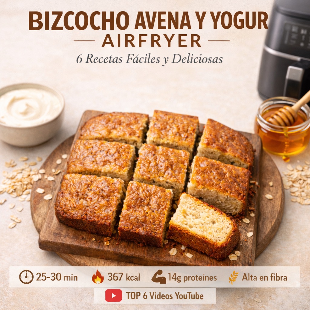 Bizcocho Avena y Yogur Airfryer: 6 Recetas Fáciles y Deliciosas mas buscadas de Youtube