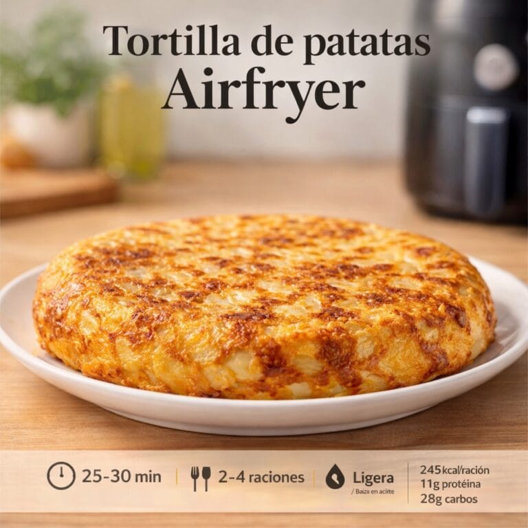 tortilla de patatas en airfryer