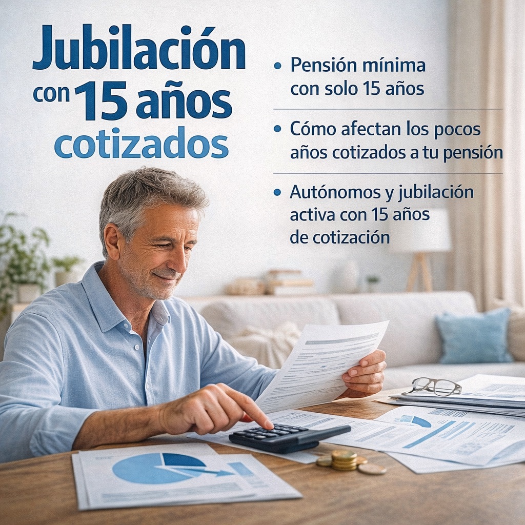 jubilación con 15 años cotizados