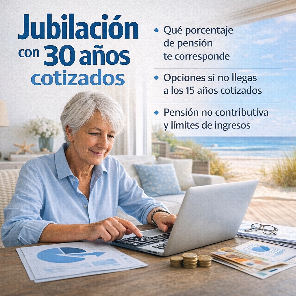 jubilación con 30 años cotizados