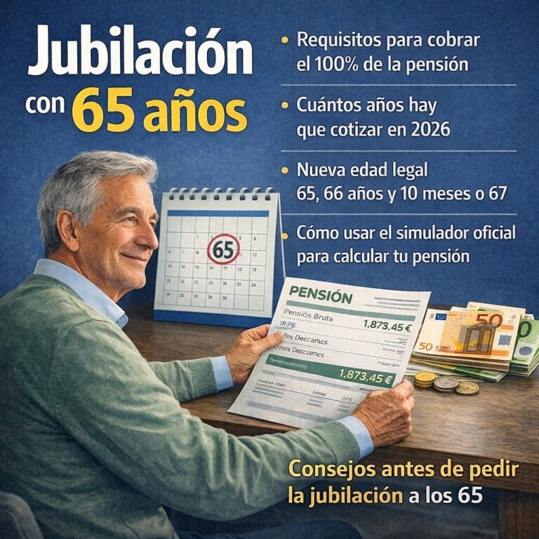 jubilación con 65 años