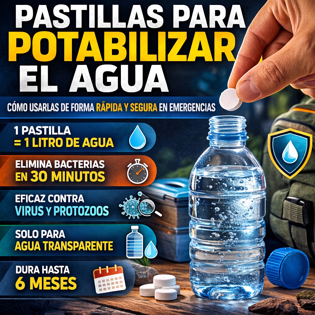 pastillas para potabilizar el agua