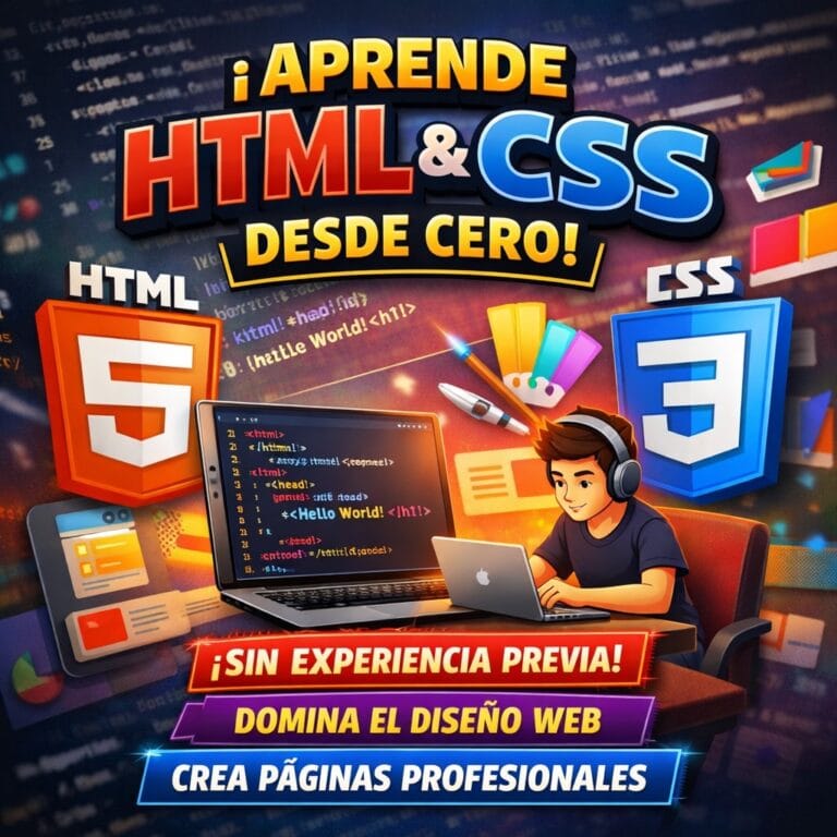 Curso de HTML y CSS desde Cero: aprende a crear p&aacute;ginas web profesionales