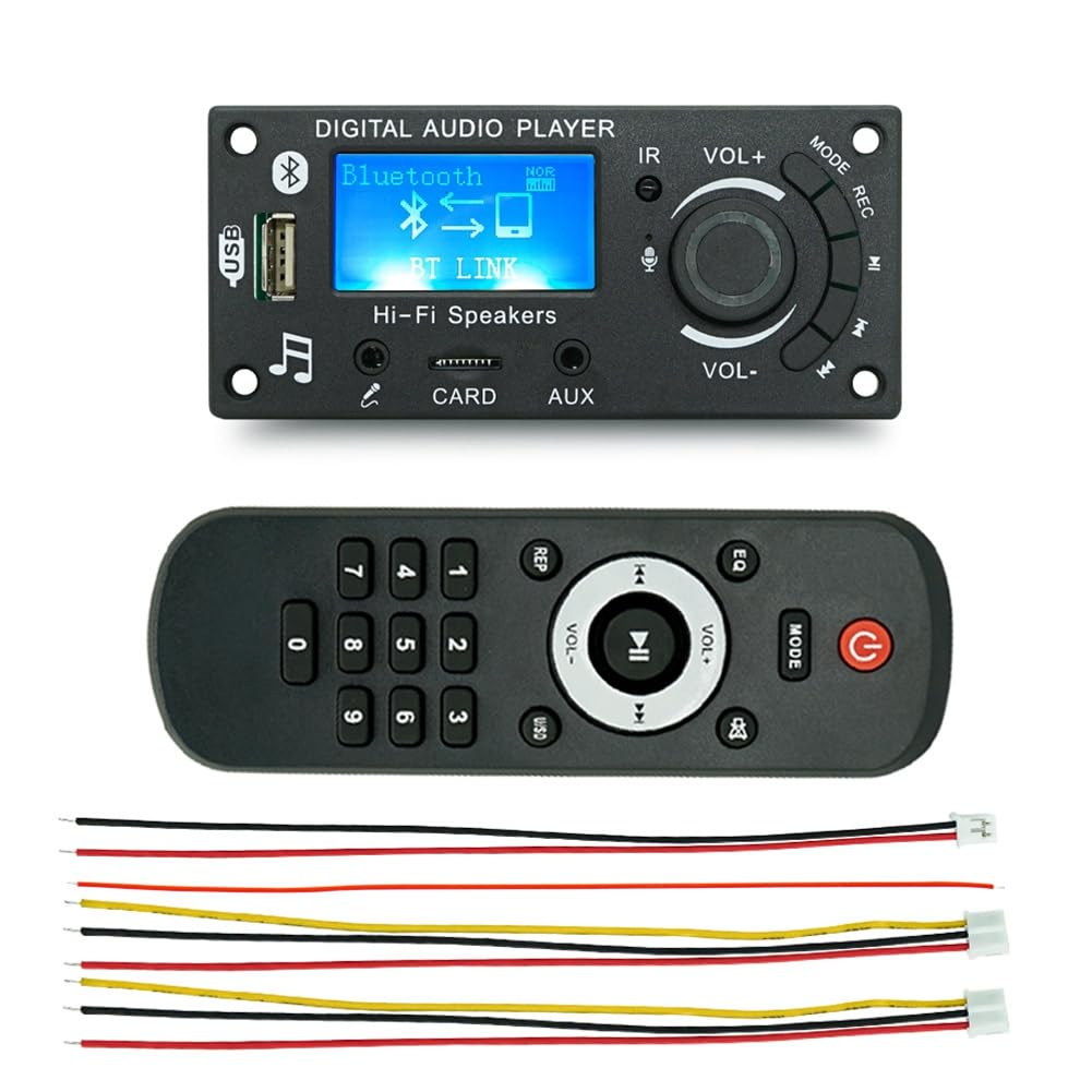 Placa decodificadora Dewedrt Bluetooth con entrada de micr&oacute;fono, pantalla LCD y mando a distancia