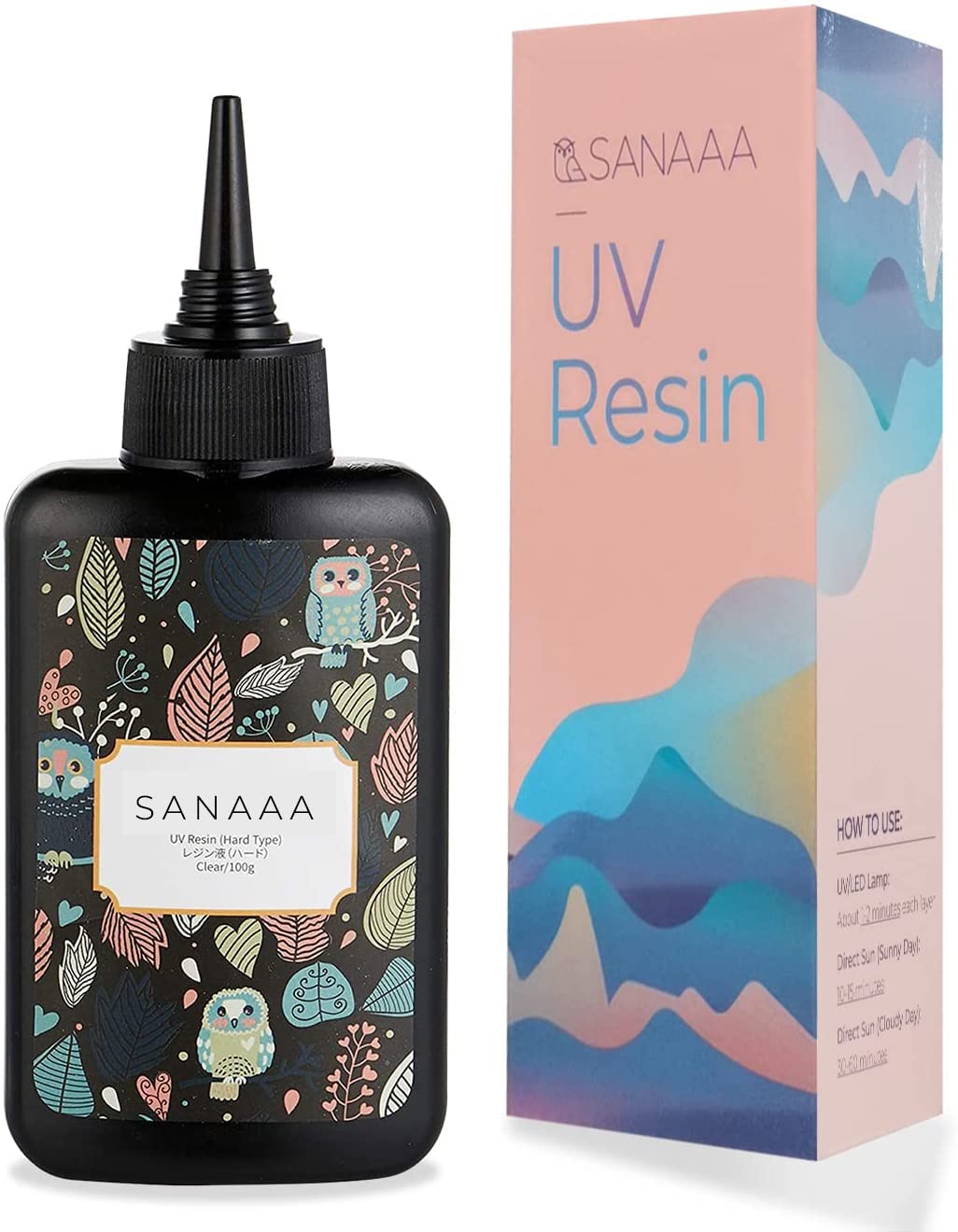 Bote de resina UV de curado ultravioleta de 100 gramos