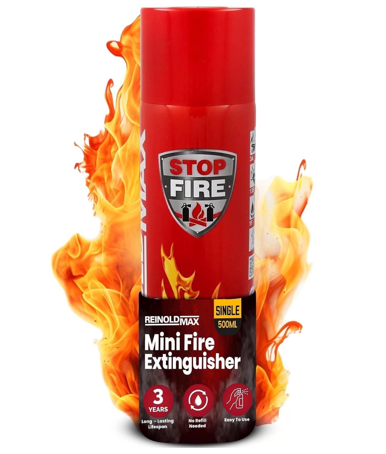 Stop Fire mini extintor en spray de 500 ml para el hogar