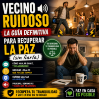 Vecino ruidoso con guía definitiva para recuperar la paz en casa, hablar con el vecino, tomar medidas legales y solucionar ruidos molestos