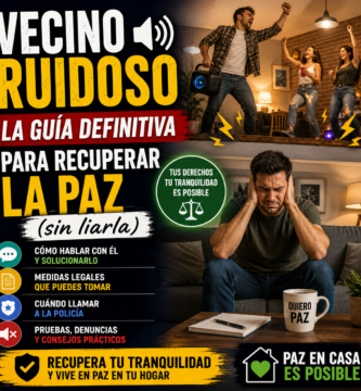 Vecino ruidoso con guía definitiva para recuperar la paz en casa, hablar con el vecino, tomar medidas legales y solucionar ruidos molestos