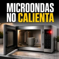 Microondas abierto que enciende pero no calienta