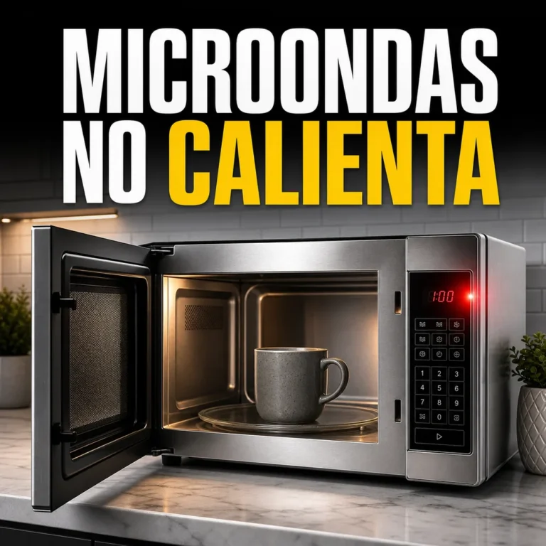 Microondas abierto que enciende pero no calienta