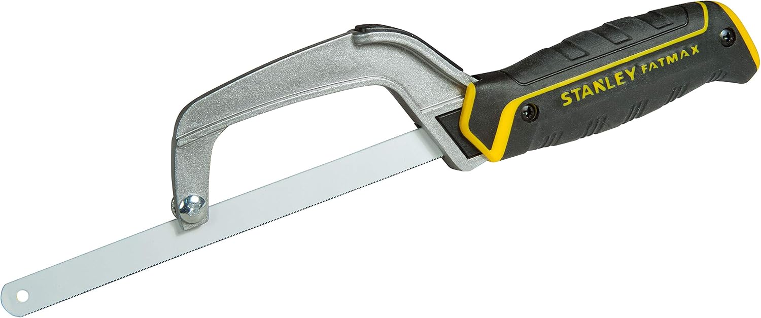Mini sierra STANLEY para metal con armadura metálica y mango ergonómico