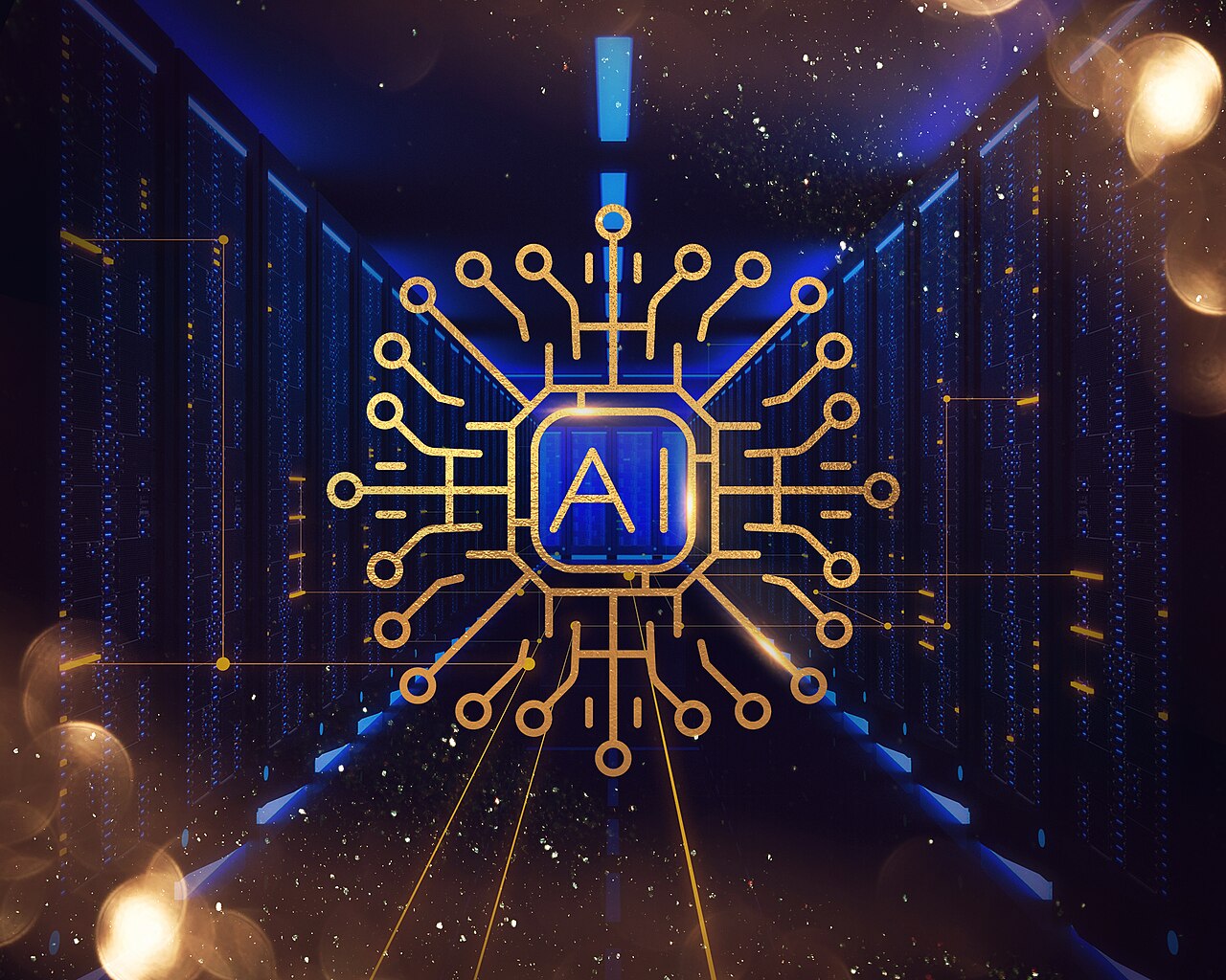 Persona usando un asistente de inteligencia artificial en el ordenador