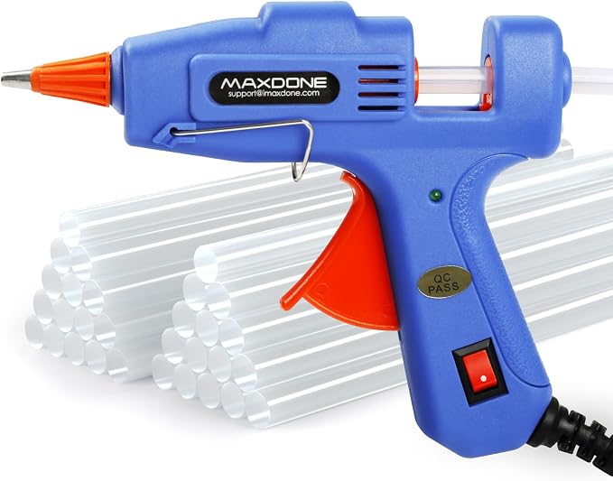 Mini pistola de silicona caliente MAXDONE 20W con barras de silicona incluidas