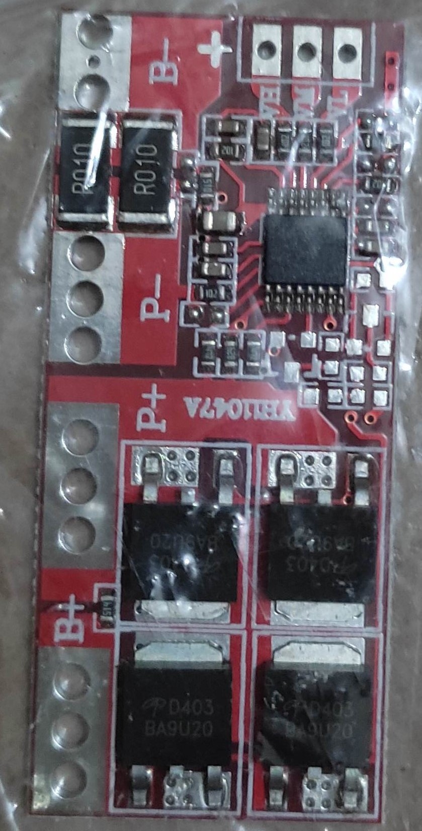 Placa BMS de protecci&oacute;n para bater&iacute;as de litio 18650