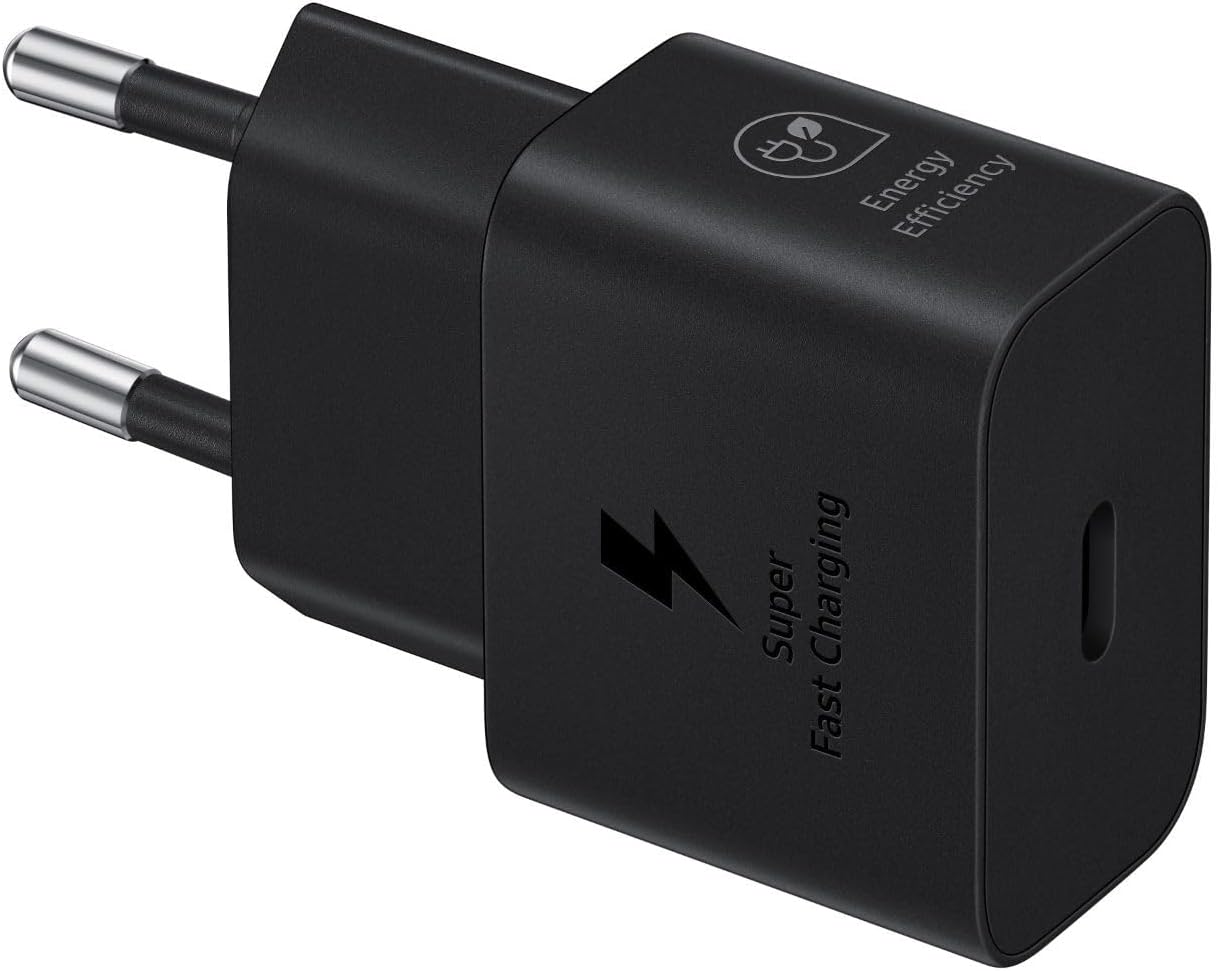 Cargador Samsung USB-C de 25 W en negro